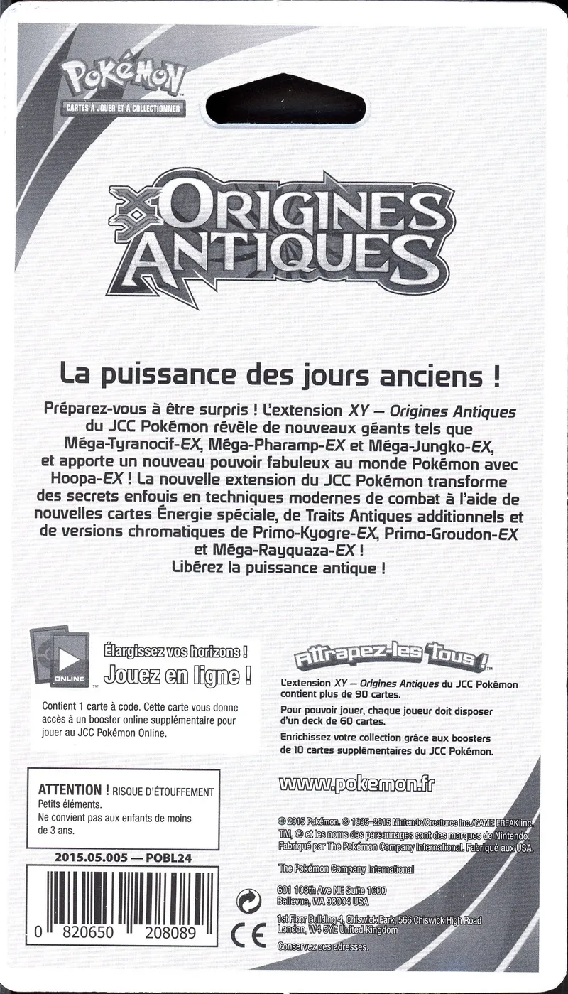 Booster Blister XY Origines Antiques