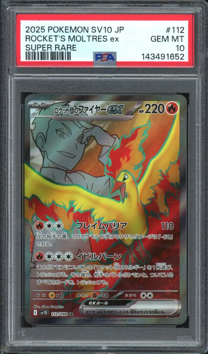 PSA 10 Team Rocket's Moltres Ex