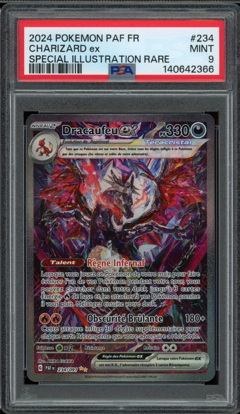 PSA 9 Dracaufeu Ex
