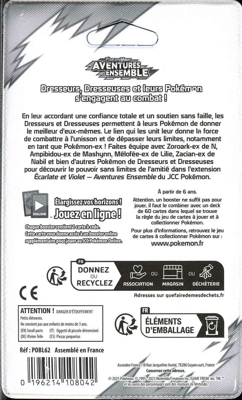Booster Blister EV9 Aventures Ensemble