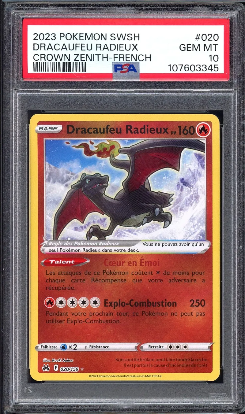 PSA 10 Dracaufeu Radieux