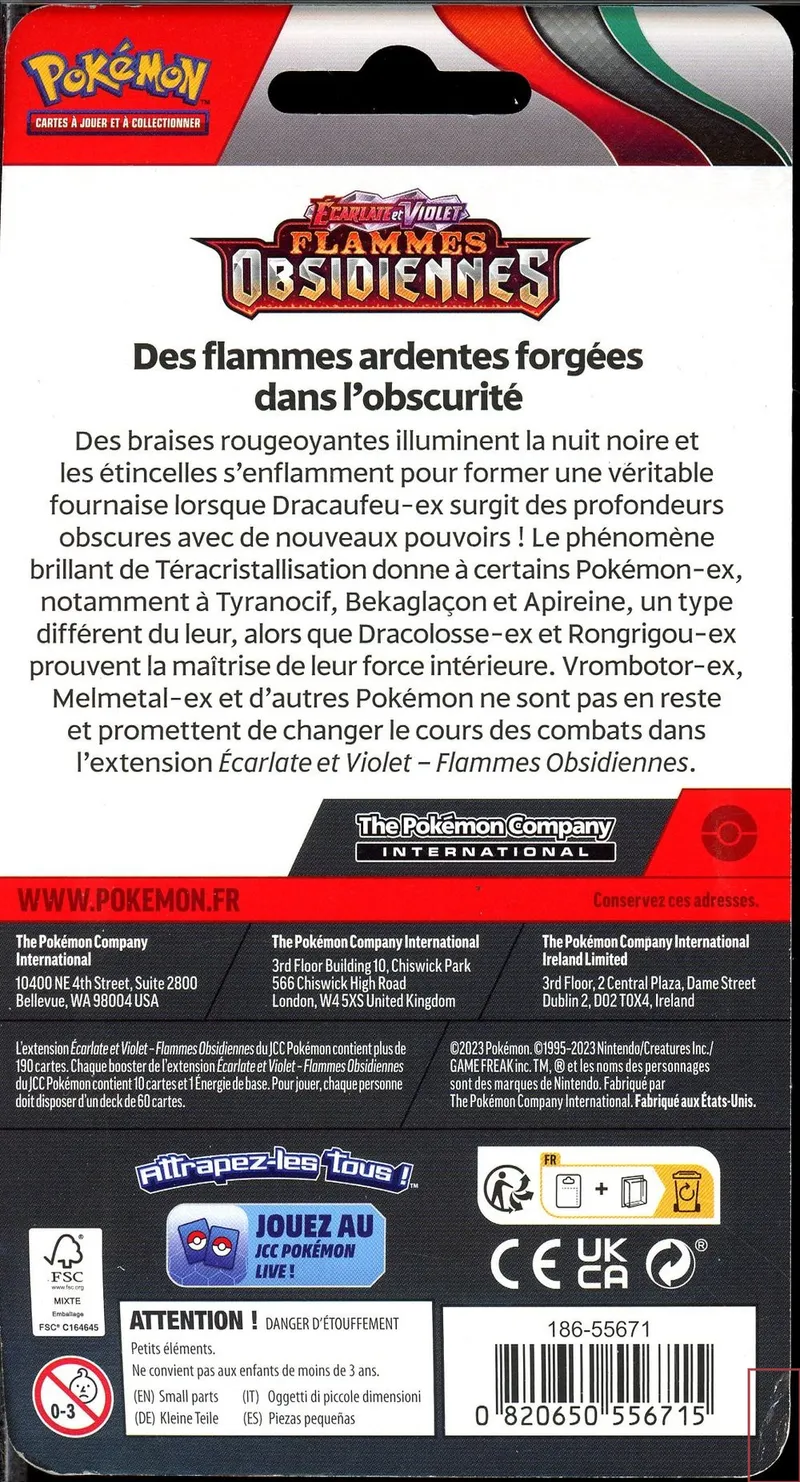 Booster Blister EV3 Flammes Obsidiennes