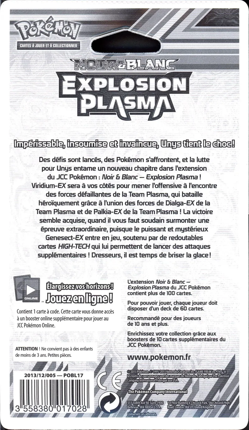 Booster Blister Noir & Blanc Explosion Plasma