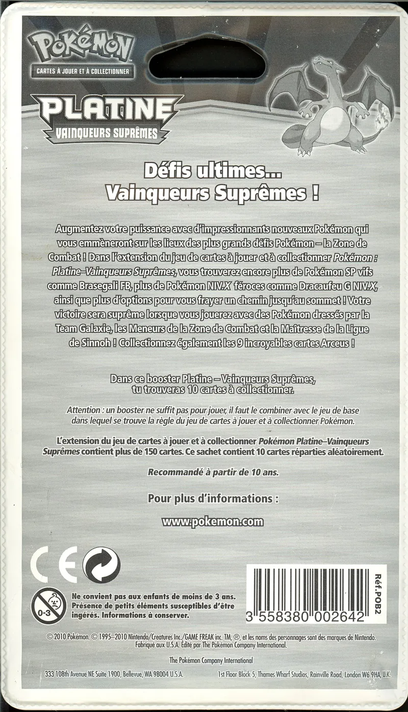 Booster Blister Platine Vainqueurs Suprêmes