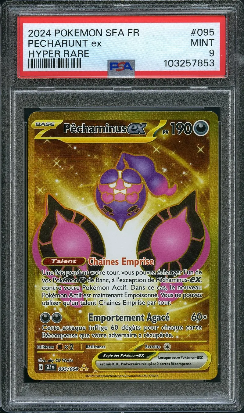 PSA 9 Pêchaminus Ex Gold