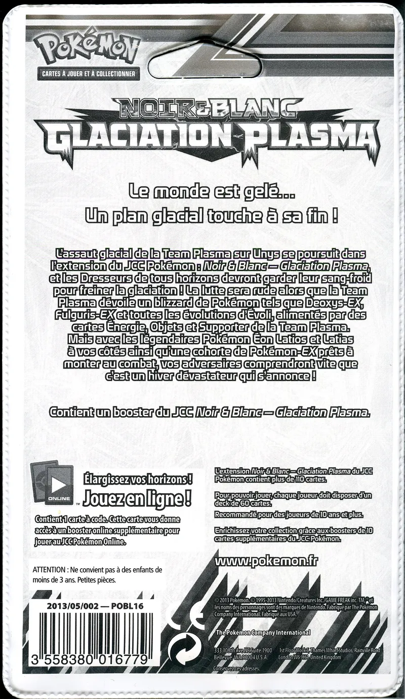 Booster Blister Noir & Blanc Glaciation Plasma