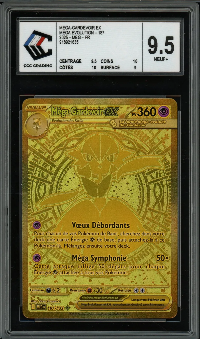 CCC 9.5 Méga-Gardevoir Ex Gold