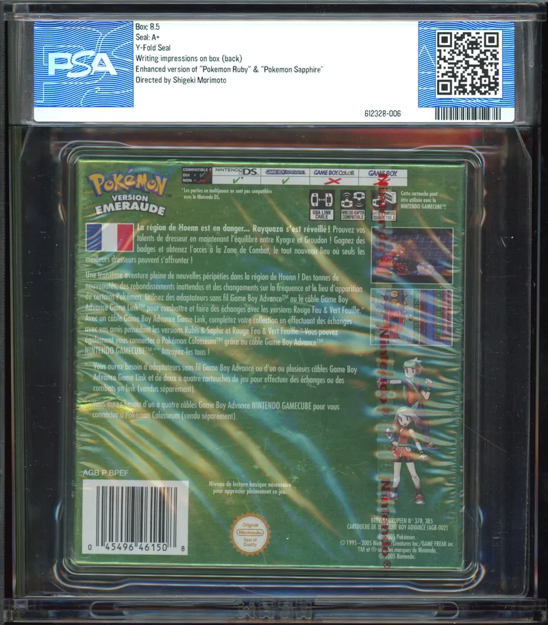 PSA 8.5 Jeu Game Boy Advance Pokémon Version Emeraude
