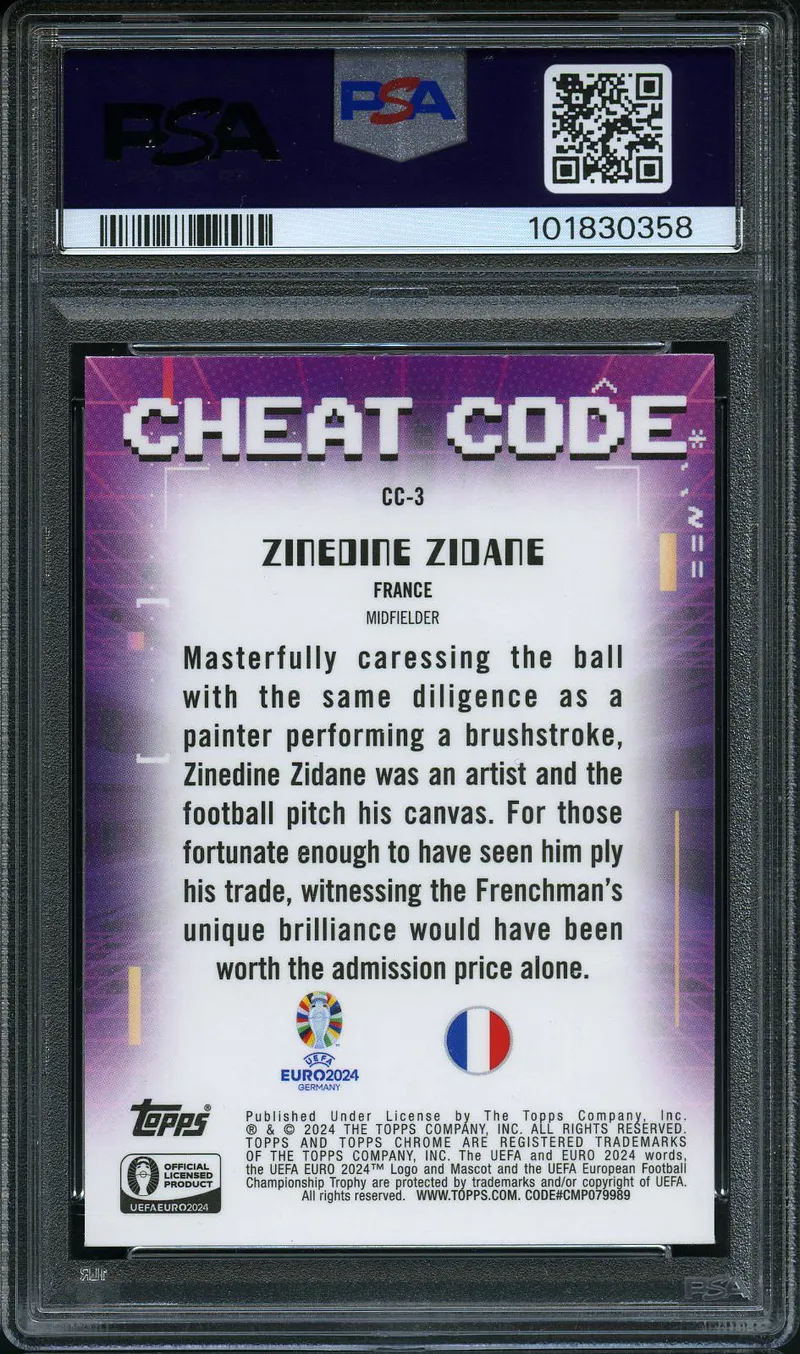 PSA 10 Zinedine Zidane