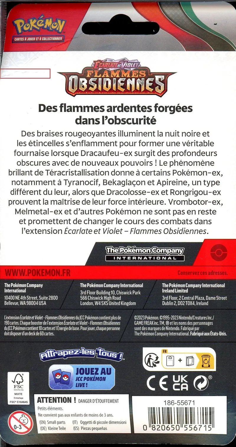 Booster Blister EV3 Flammes Obsidiennes
