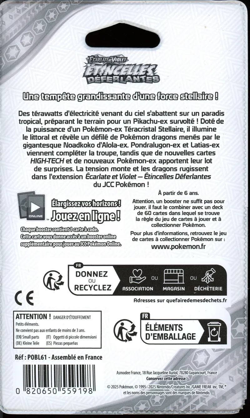 Booster Blister EV8 Etincelles Déferlantes