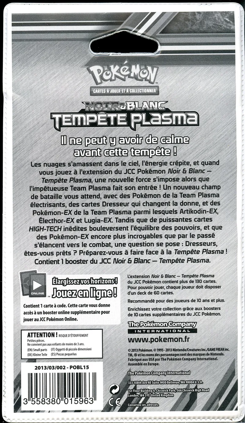 Booster Blister Noir & Blanc Tempête Plasma
