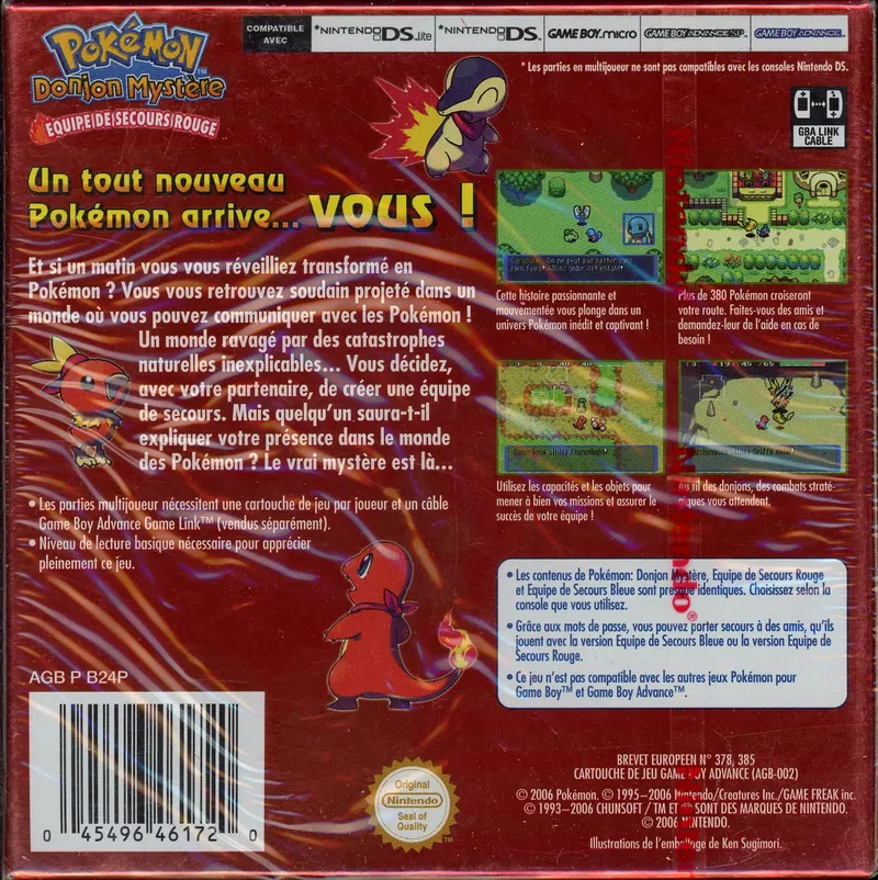 Jeu Game Boy Advance Pokémon Donjon Mystère