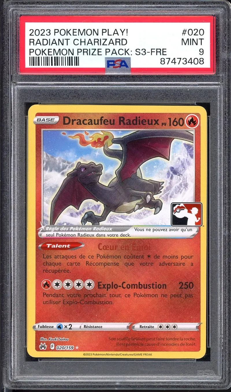 PSA 9 Dracaufeu Radieux