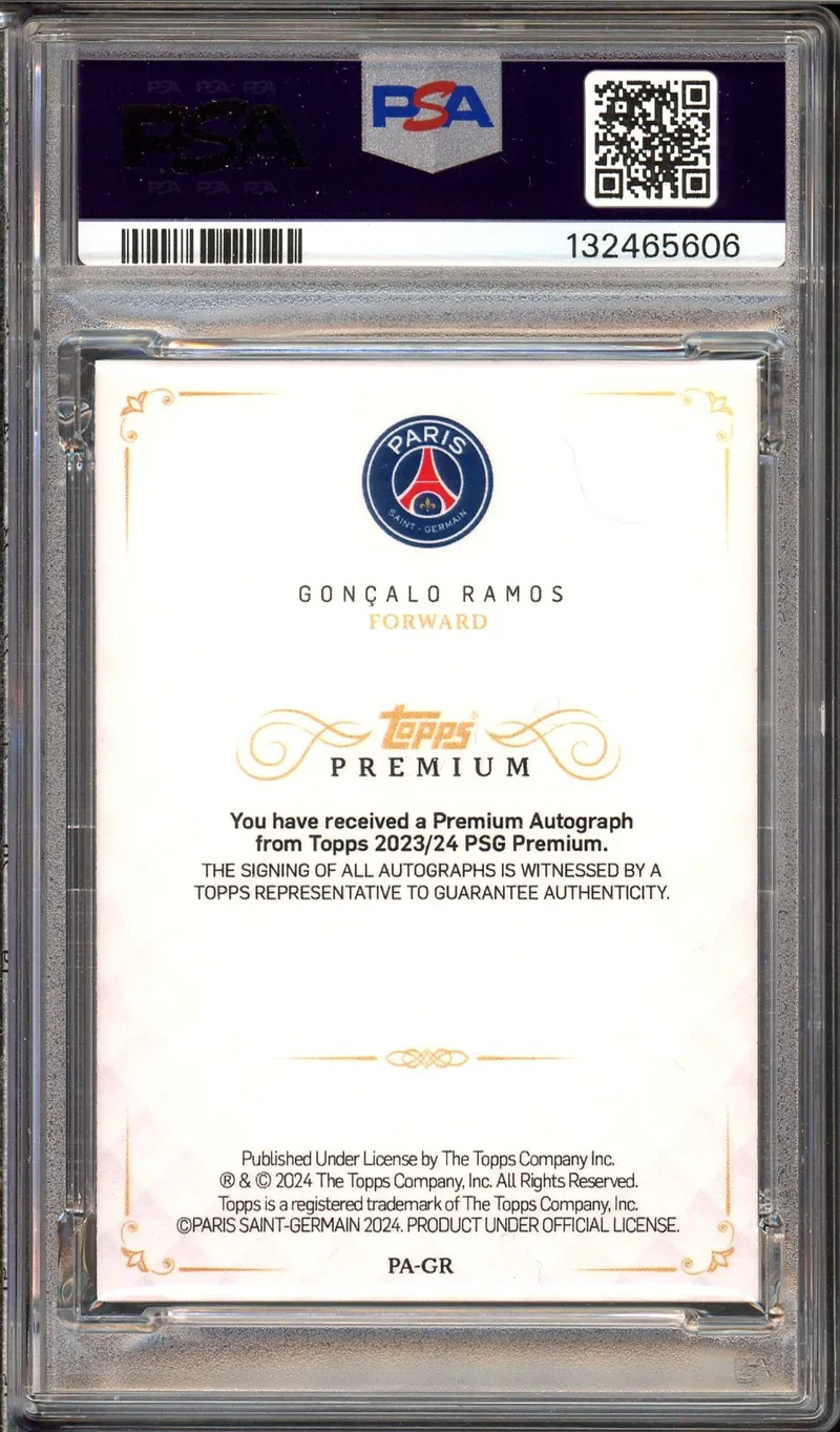 PSA 9 Gonçalo Ramos Autograph