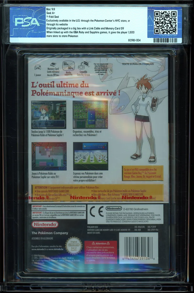 PSA 9.8 Pokemon Box: Rubis & Saphir