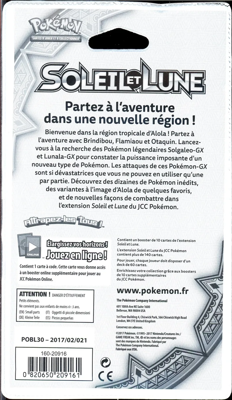 Booster Blister SL1 Soleil & Lune