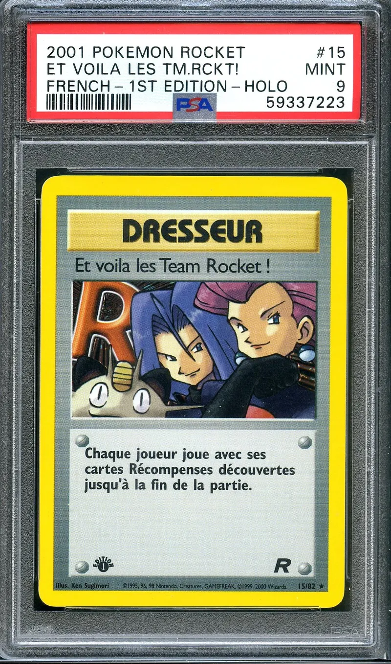 PSA 9 Et voilà les Team Rocket ! Holo
