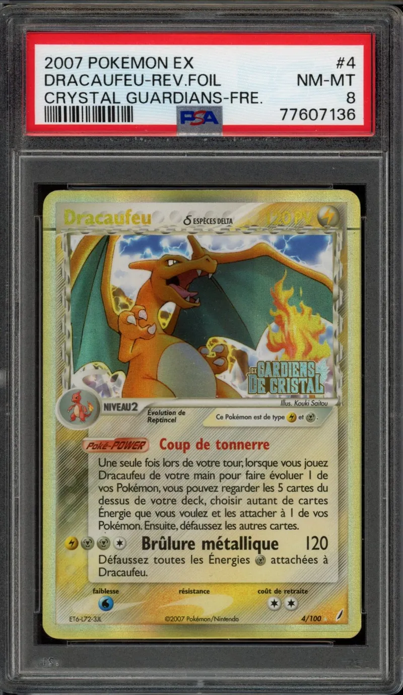 PSA 8 Dracaufeu Holo Reverse