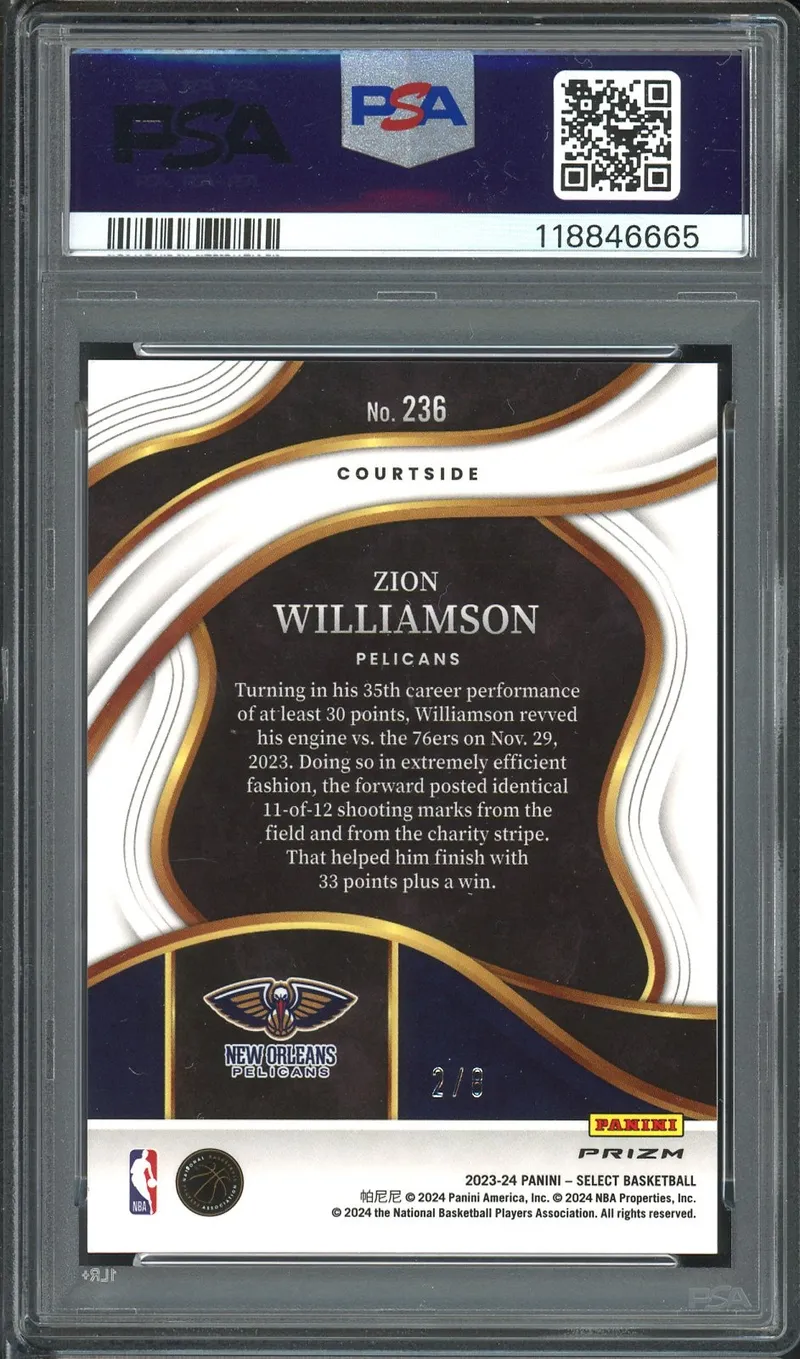 PSA 10 Zion Willamson