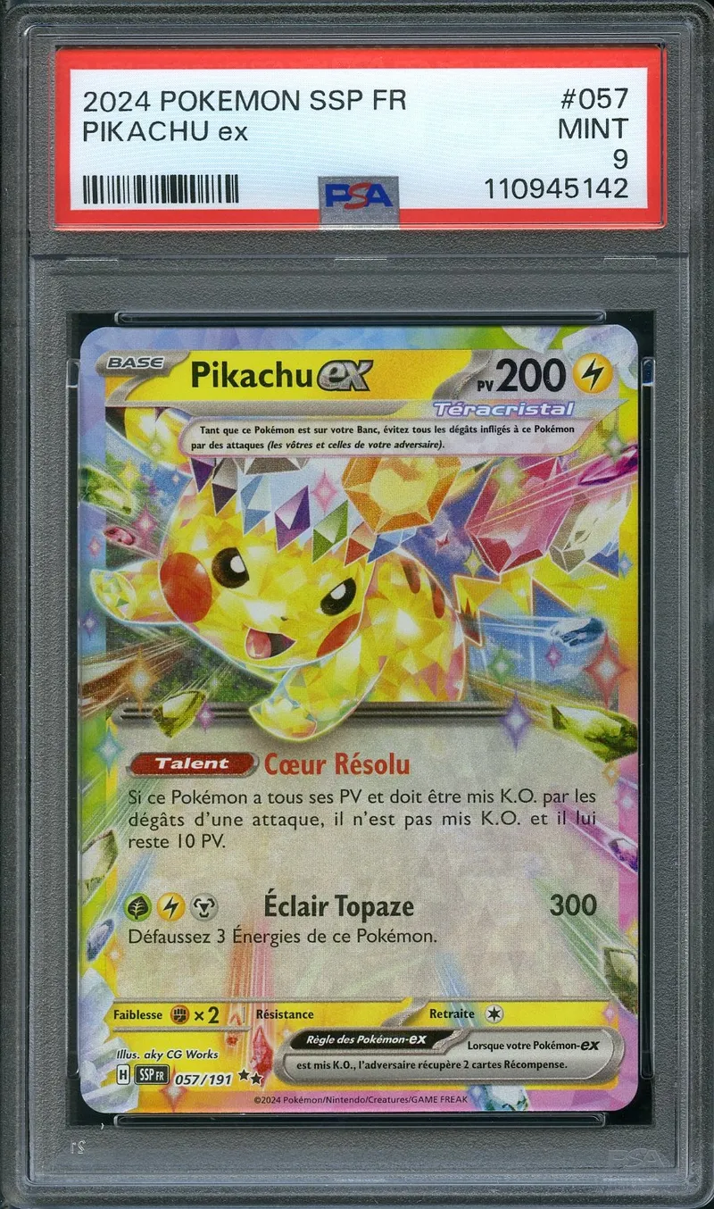 PSA 9 Pikachu Ex
