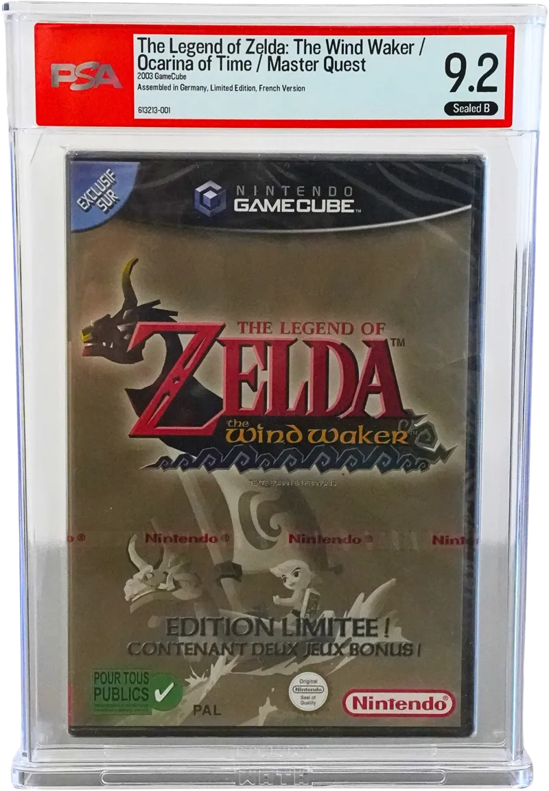 PSA 9.2 The Legend of Zelda : The Wind Waker / Ocarina of Time / Master Quiet