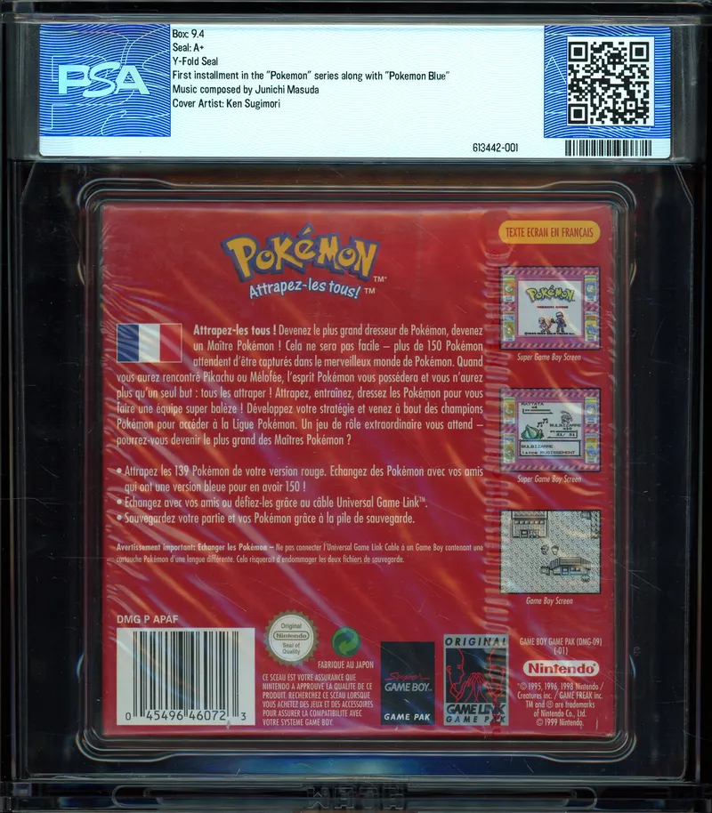 PSA 9.4 Pokémon Version Rouge