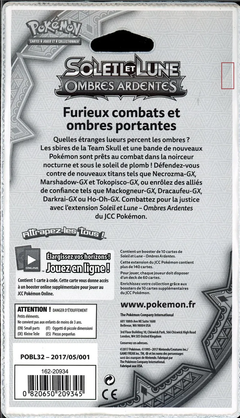 Booster Blister SL3 Ombres Ardentes
