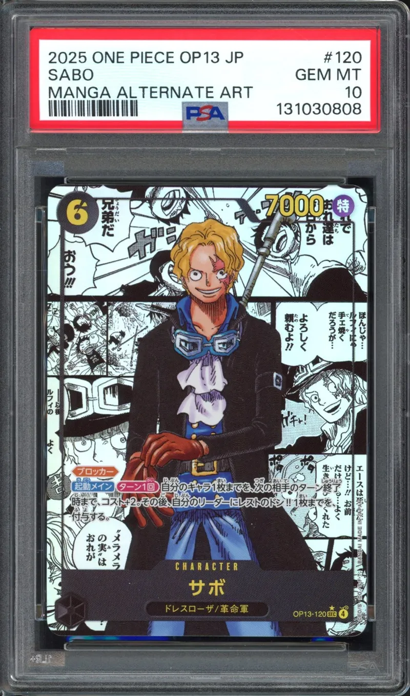 PSA 10 Sabo Manga