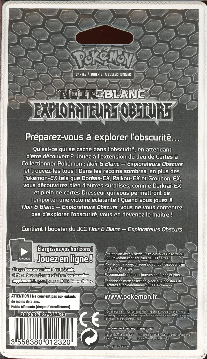 Booster Blister Noir & Blanc Explorateurs Obscurs