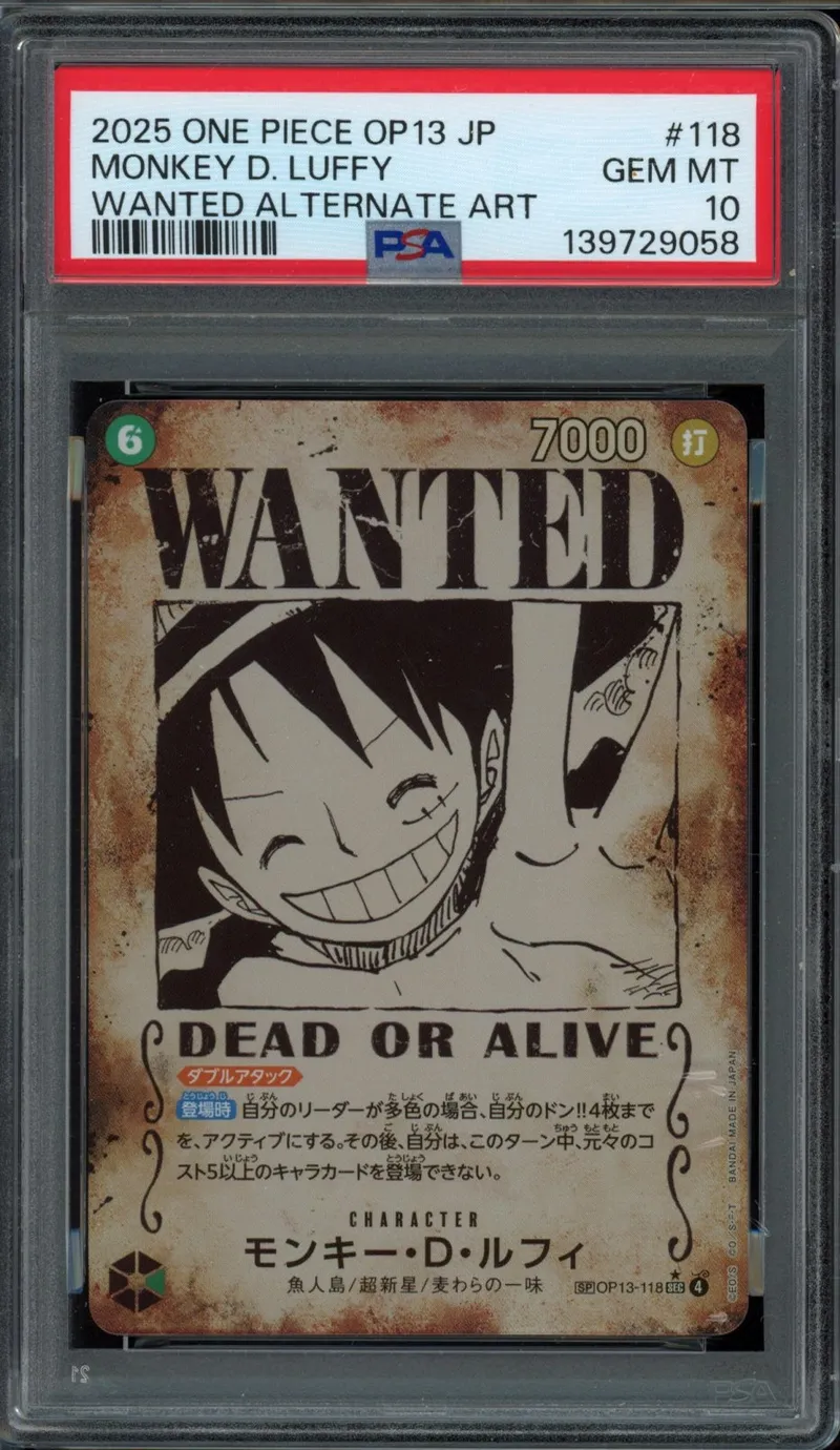 PSA 10 Monkey D. Luffy