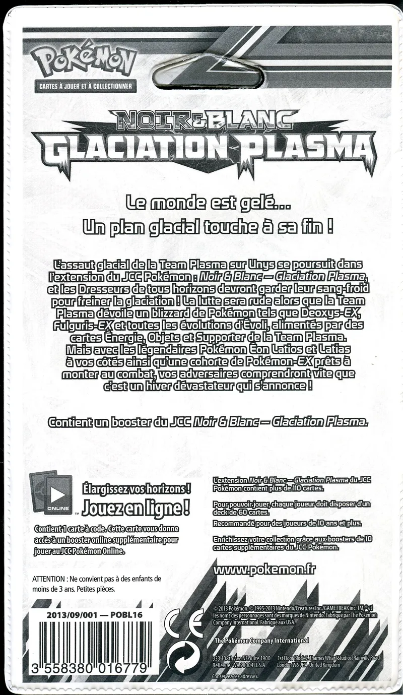 Booster Blister Noir & Blanc Glaciation Plasma