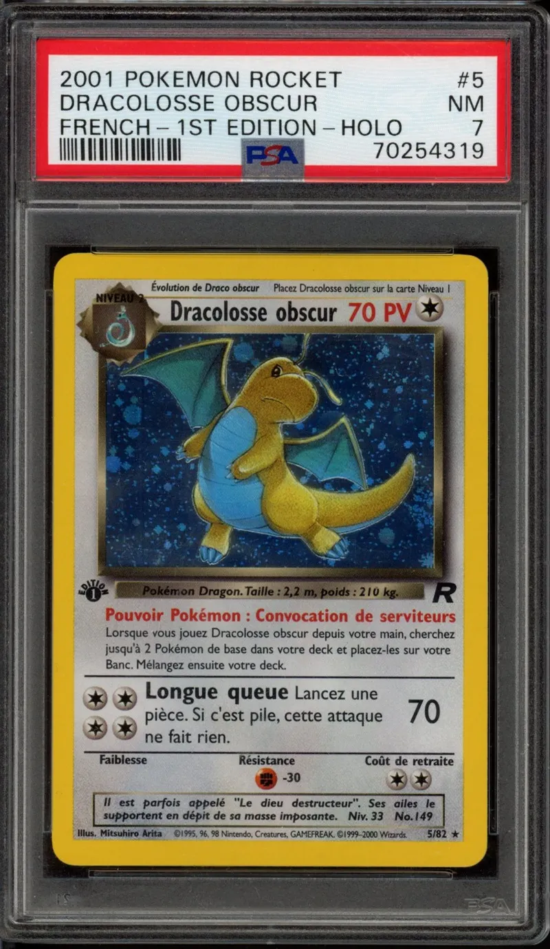 PSA 7 Dracolosse Obscur Holo