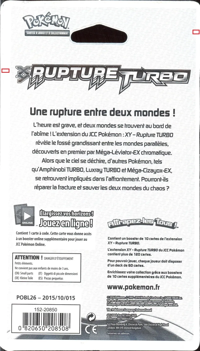 Booster Blister XY : Rupture Turbo