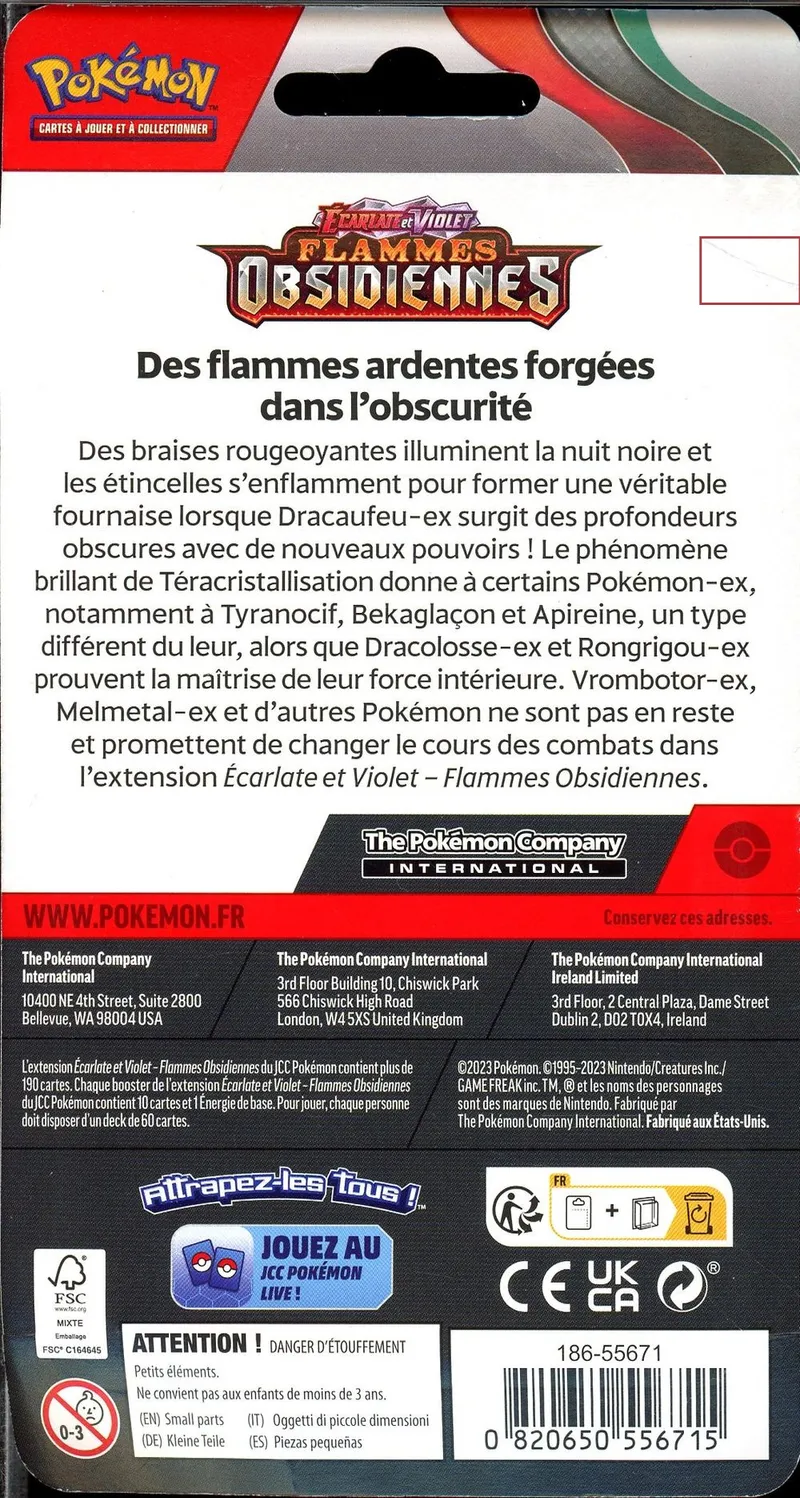 Booster Blister EV3 Flammes Obsidiennes