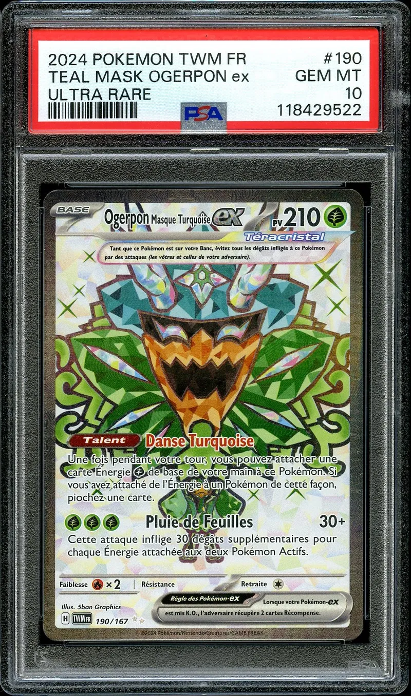 PSA 10 Ogerpon Masque Turquoise Ex