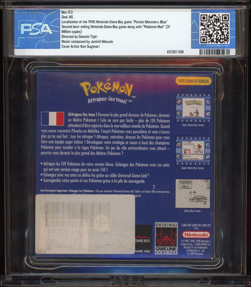 PSA 8 Pokémon Version Bleue