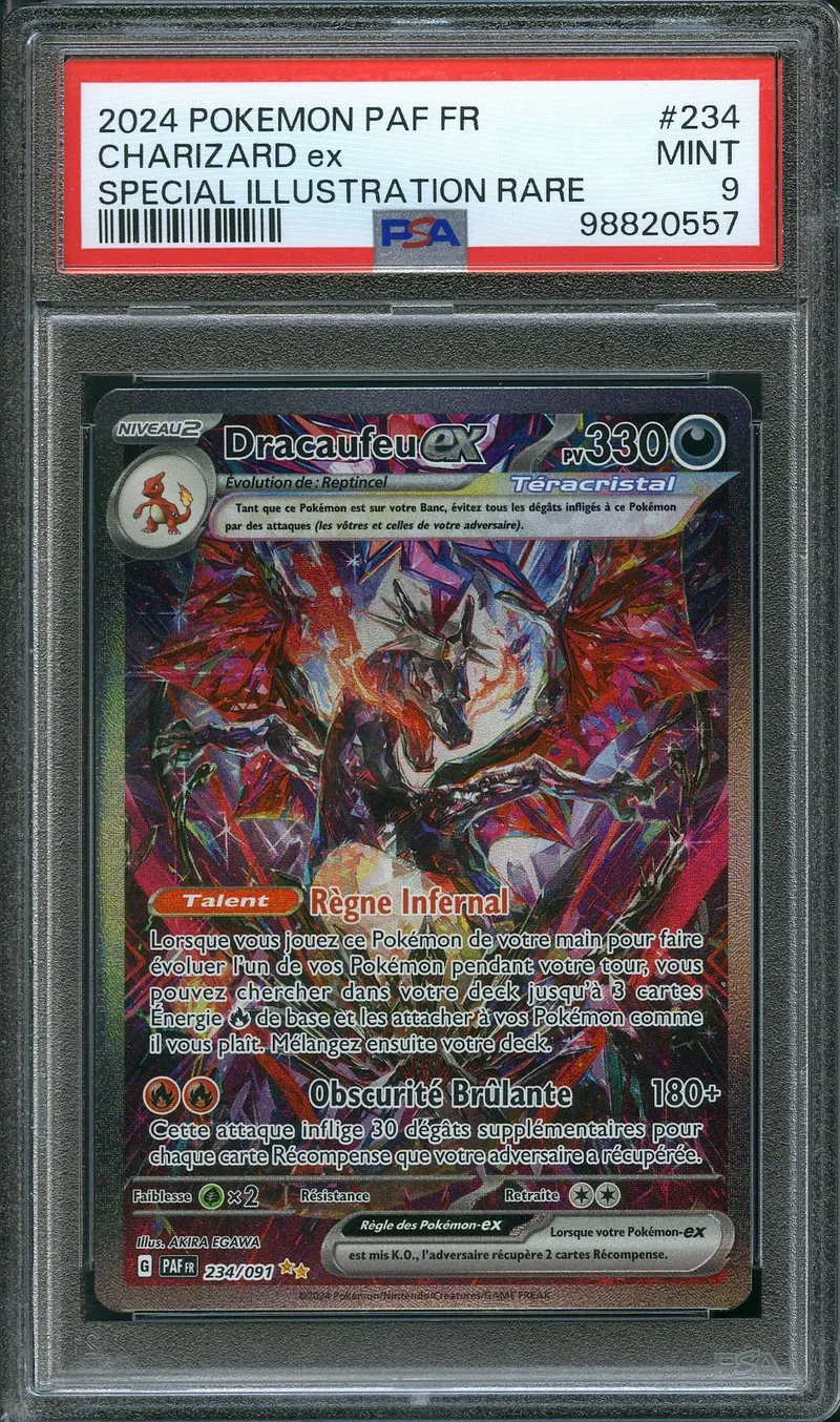 PSA 9 Dracaufeu Ex