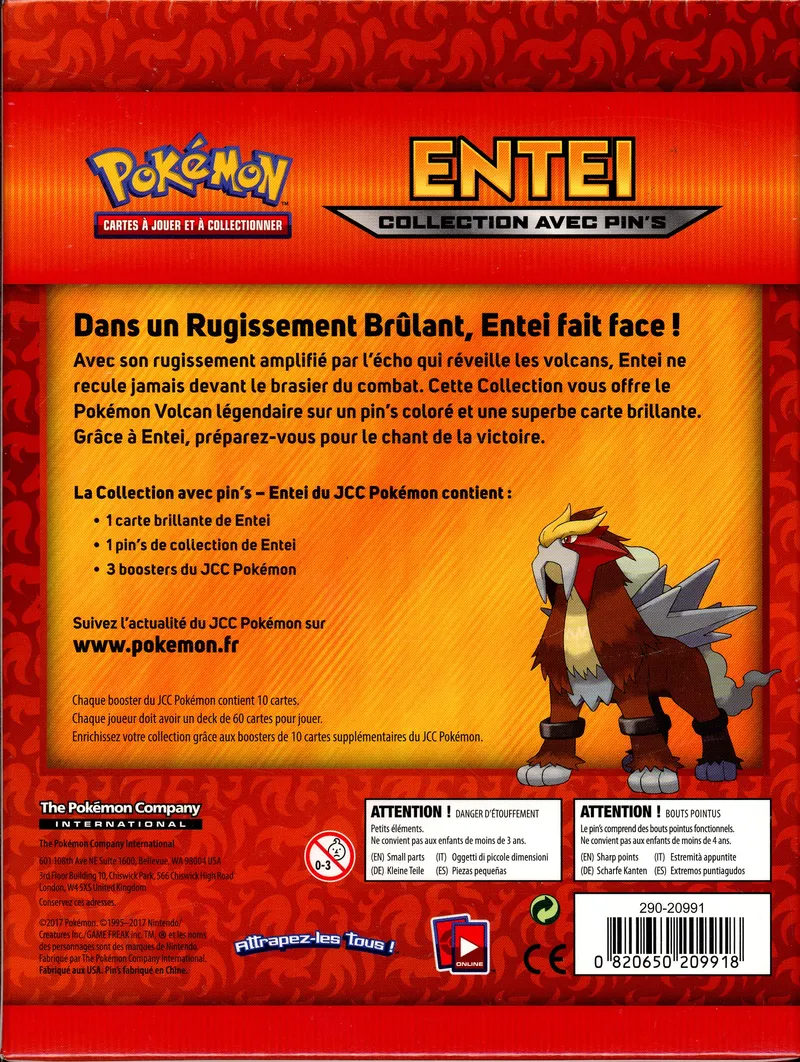 Coffret Collection avec Pin's Entei