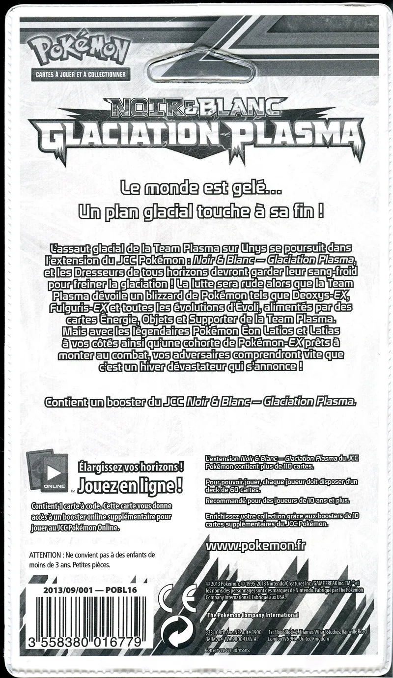 Booster Blister Noir & Blanc Glaciation Plasma
