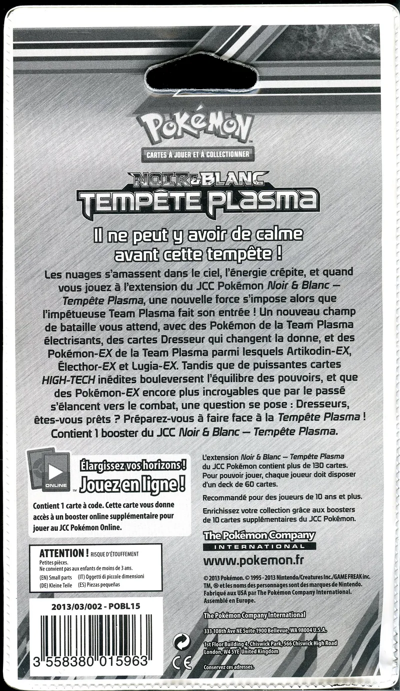 Booster Blister Noir & Blanc Tempête Plasma