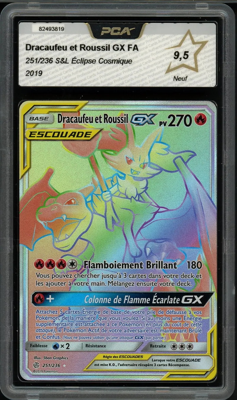 PCA 9.5 Dracaufeu et Roussil Gx Rainbow