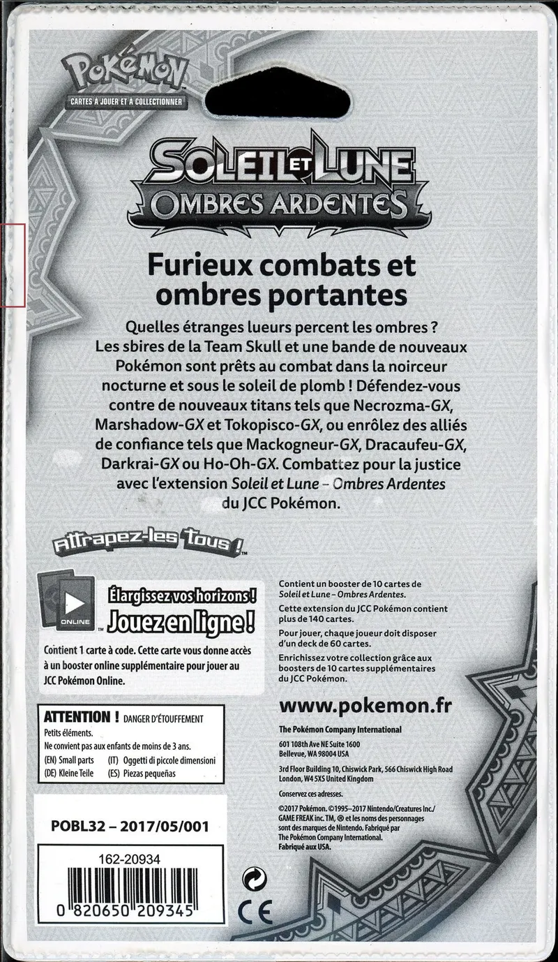 Booster Blister SL3 Ombres Ardentes