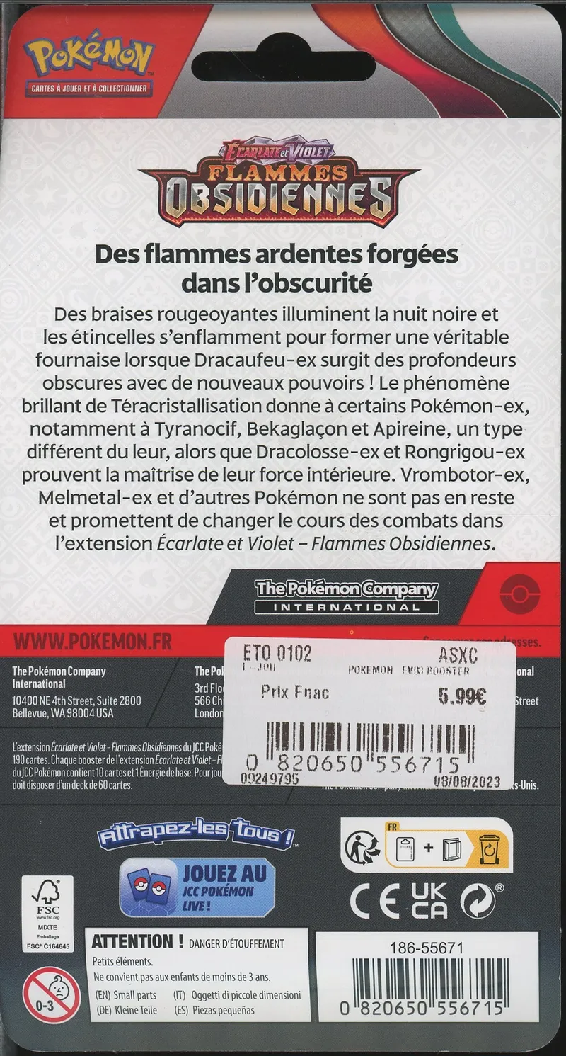 Booster Blister EV3 Flammes Obsidiennes