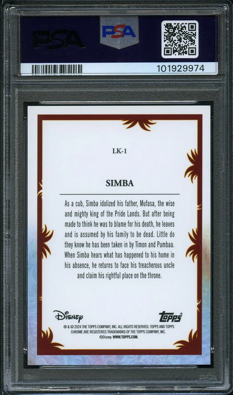 PSA 8 Simba Lion King 30Th