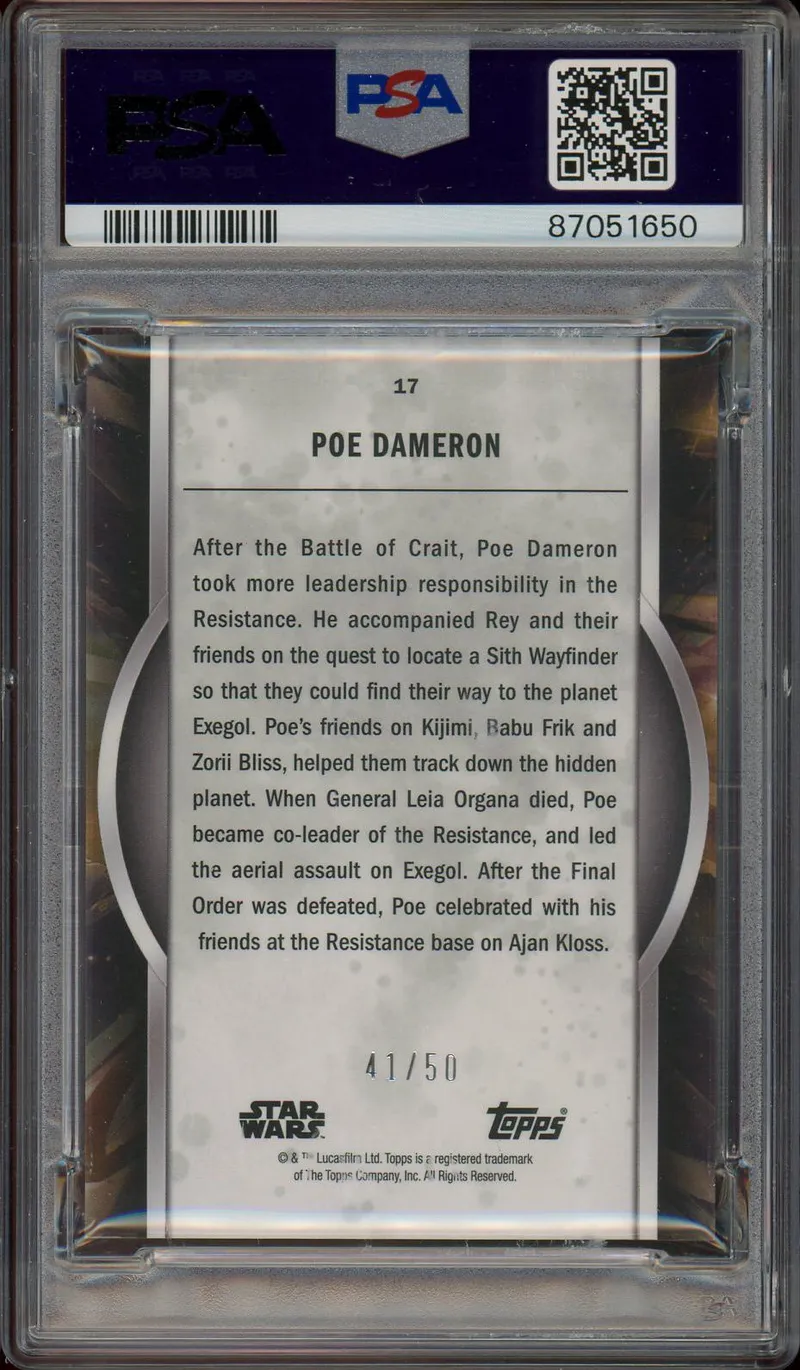 PSA 10 Poe Dameron Purple