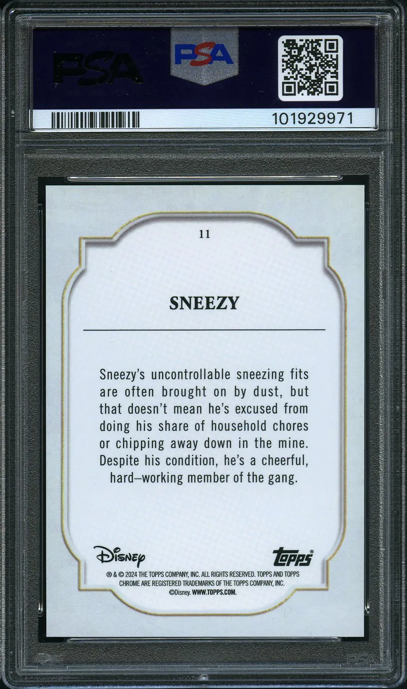 PSA 9 Sneezy Purple Refractor