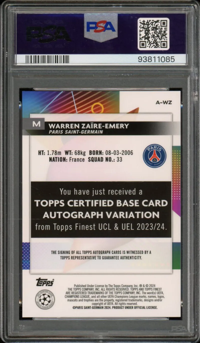 PSA 10 Warren Zaire-Emery