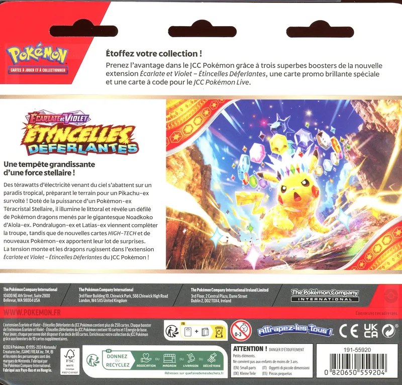 Tripack EV8 Etincelles Déferlantes