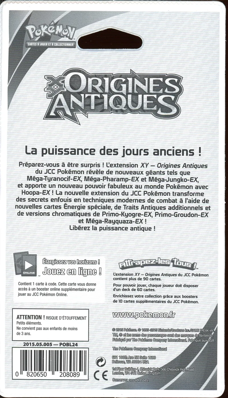 Booster Blister XY Origines Antiques